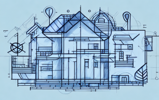 A house in the process of being sketched