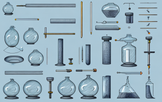 Various glassmaking tools and equipment