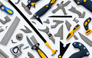 Various tools used by drywall installers