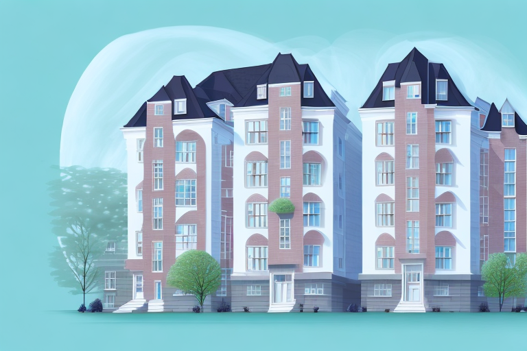 A multi-family house with four distinct apartments