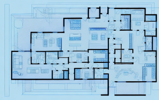 Various architectural blueprints showcasing different house layouts