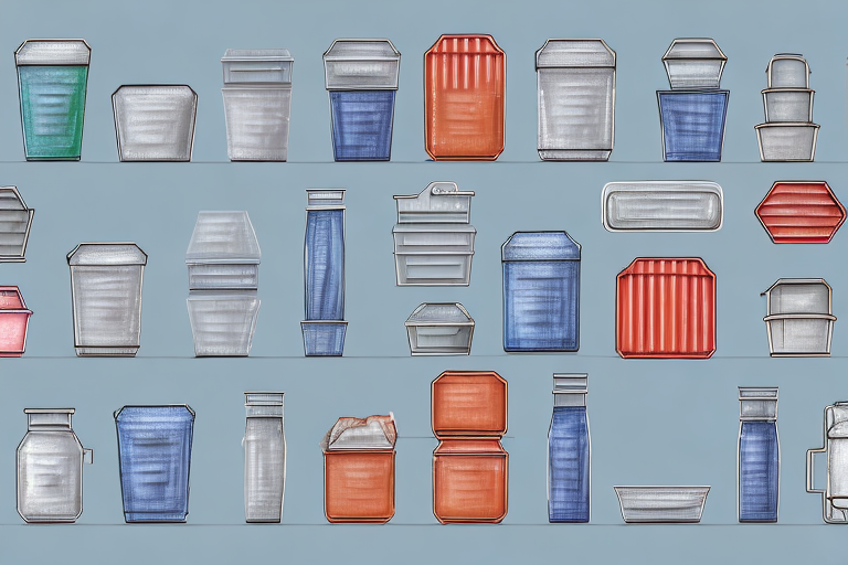 A variety of used containers in different shapes and sizes