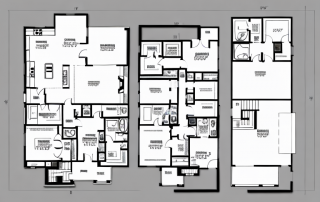 Several different types of house floor plans