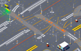 Various tools and equipment used in road and traffic engineering such as traffic lights