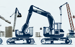 Various construction machinery like cranes