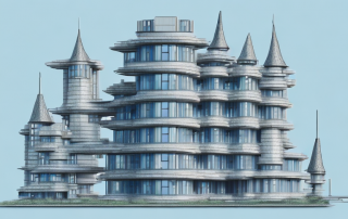 Various architectural structures like a house