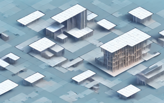 Various building modules fitting together like puzzle pieces