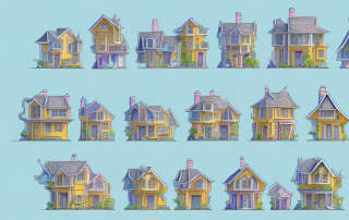 A variety of houses ranging from small cottages to large mansions