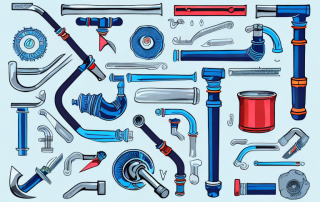 Various plumbing tools such as a pipe wrench