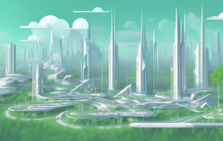 A futuristic cityscape of hesse