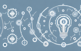 Various phases of a project represented as steps on a winding path