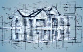 Various tools and materials used in house construction