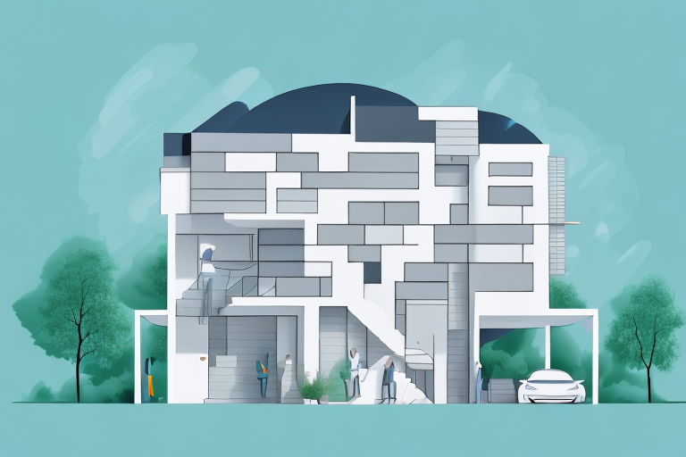 A stacked two-family house