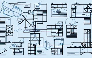 Various stages of a construction project