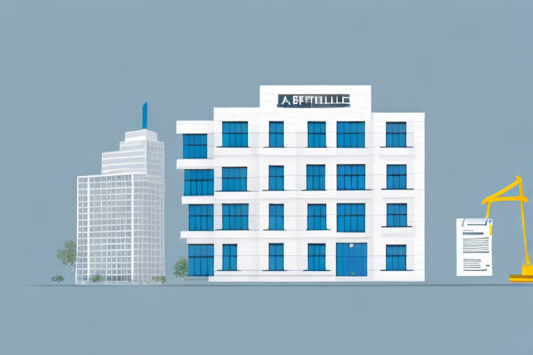 A residential building transforming into a commercial building