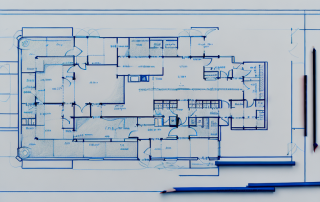 A step-by-step process of drawing a floor plan with dimensions
