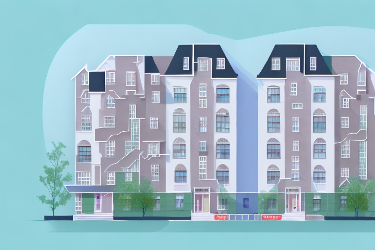 A multi-family house with six distinct apartments