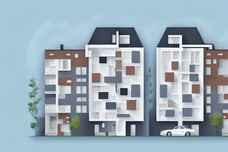 A multi-family house with three distinct apartments