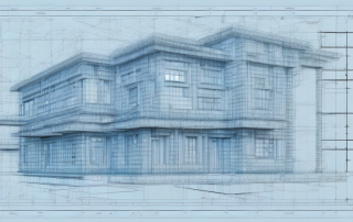 Two contrasting architectural blueprints