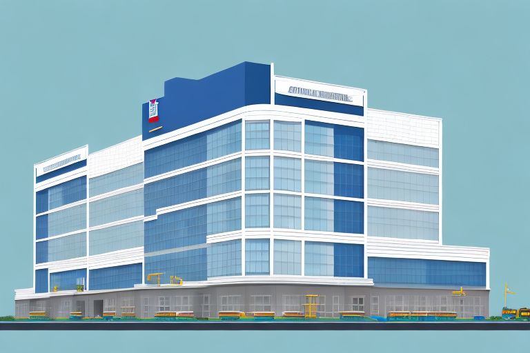 A commercial building undergoing transformation