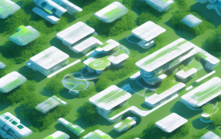 A variety of futuristic houses