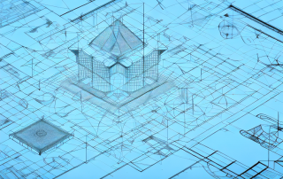 Various architectural tools like blueprints