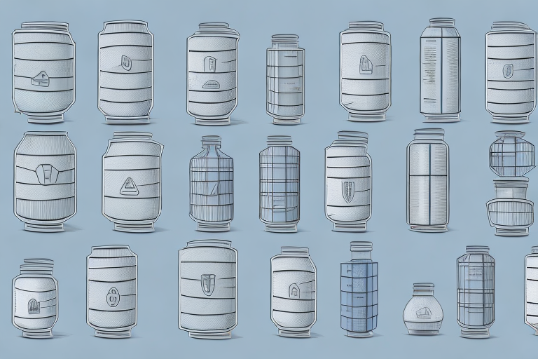 Various types of storage containers in different sizes