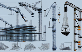 Various construction tools and equipment such as a hard hat