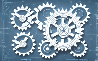 Three different gears labeled wp1
