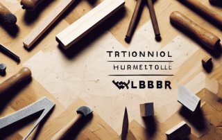 Traditional carpentry tools such as a hammer