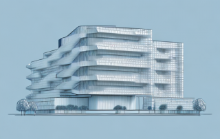 A modern architectural structure