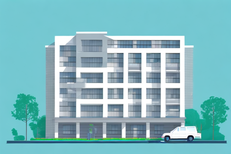 A commercial building gradually transforming into a residential building