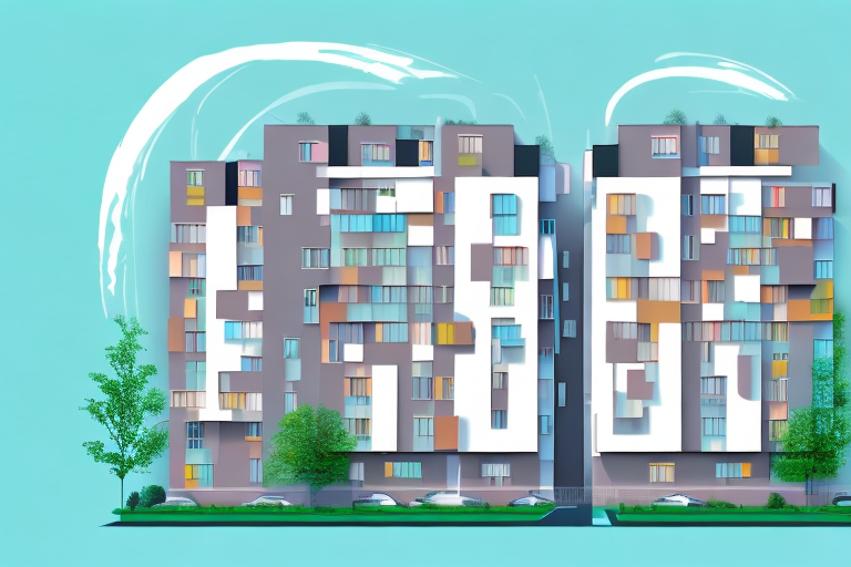 A multi-family house with six distinct apartments
