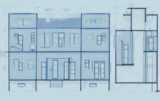 A blueprint of a well-planned house highlighting various rooms and areas