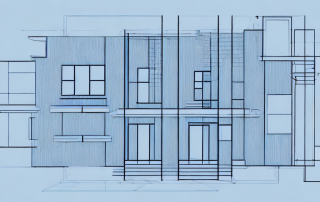 Various architectural symbols such as doors