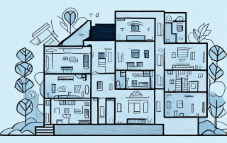 A cross-sectional view of a house