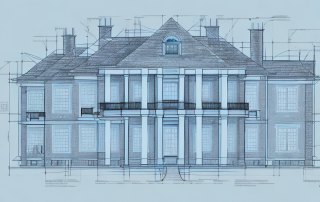A detailed architectural blueprint of a house