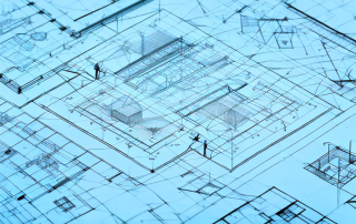 Various architectural tools such as blueprints