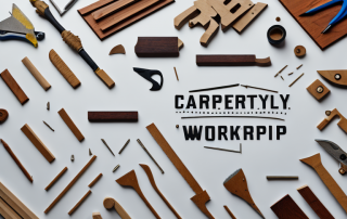 A carpentry workshop with woodworking tools