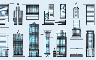 A variety of architectural structures with emphasis on different cuts