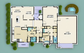 An ideal floor plan for a single-family home