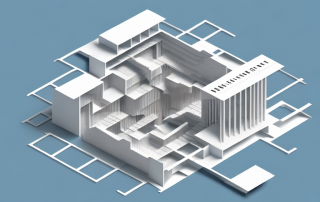 A building cut in half