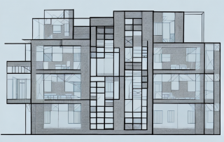 A detailed architectural cross-section of a house