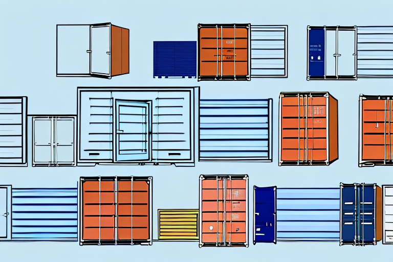 A 10-foot container with its doors open