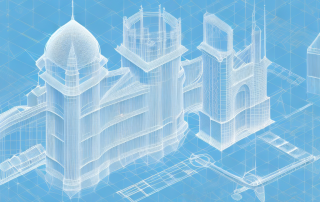 Various architectural tools such as blueprints