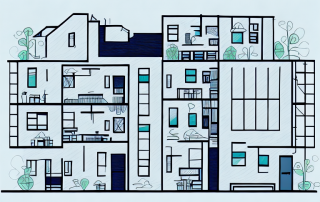 A detailed cross-section of a house