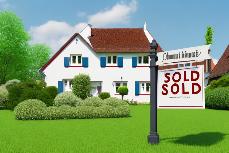 A charming house in roth with a sold sign in the yard