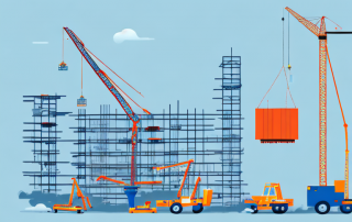 A crane in operation at a construction site