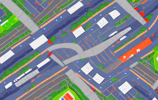 A street in north rhine-westphalia with a road maintenance vehicle and various road maintenance tools scattered around