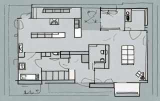 A simplified layout of a single-family home